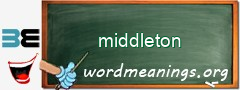 WordMeaning blackboard for middleton